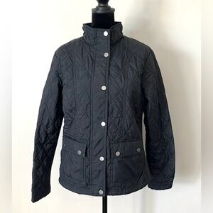 A New Day Black Quilted Jacket Pockets
Snaps Zipper Front Women Size Medium